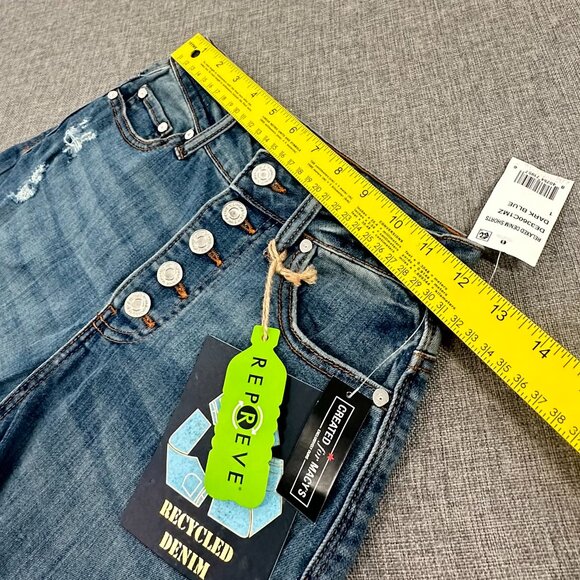 NEW! Indigo Rein Button Down Shorts Size 1/ 24 Waist Cut Offs Distressed Jeans - Picture 5 of 9